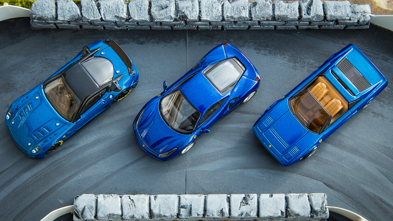 Custom Hot Wheels 599XX, Kyosho 488 GTB, Hot Wheels 308